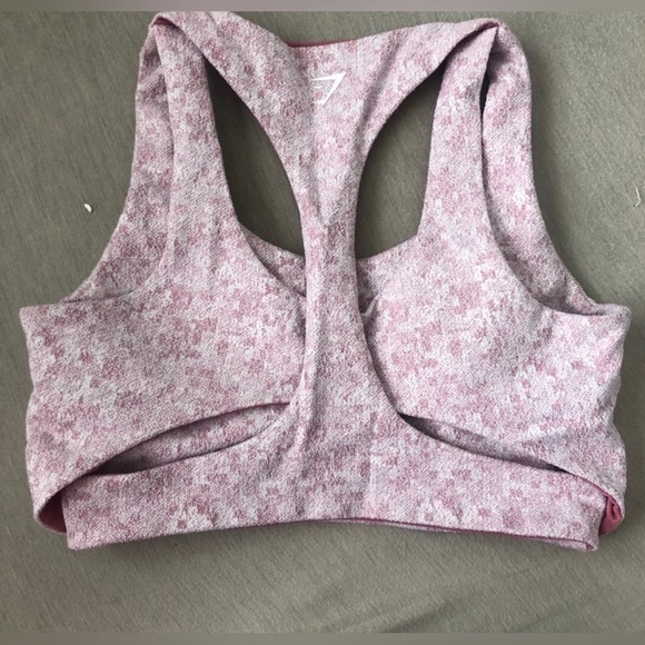 Gymshark Fleur Texture Sports bra brick marl - Picture 4 of 5